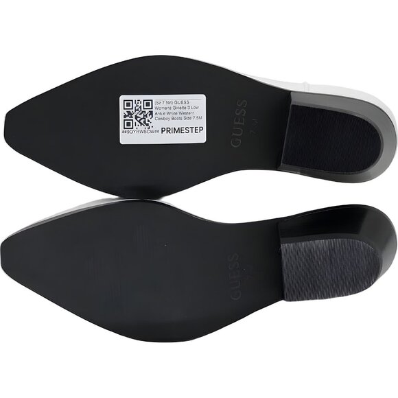 Guess Ginette 3 White Western Ankle Cowboy Boots for Women US 7.5M - Picture 6 of 6